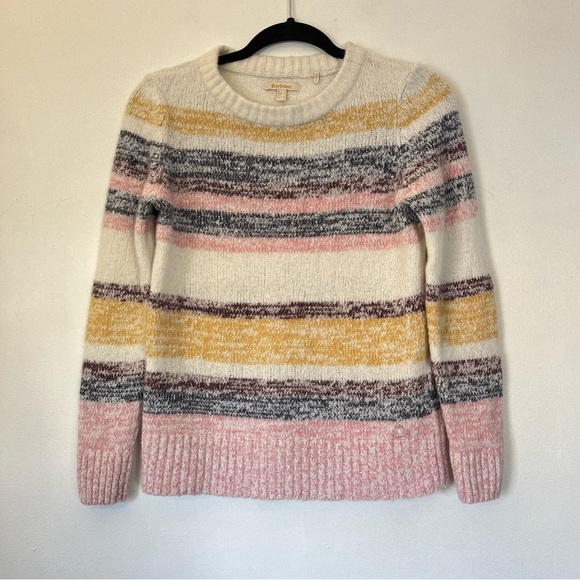 Barbour Auklet Striped Knit Wool Blend Crewneck Sweater size 4 - Picture 1 of 7